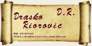 Draško Riorović vizit kartica